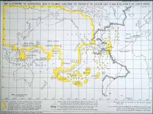 Behaim Globe showing “Cipangu” [Japan] and the Atlantic Ocean (and ...