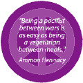 ... Wars Easy as Being Vegetarian Between Meals--FUNNY PEACE QUOTE T-SHIRT