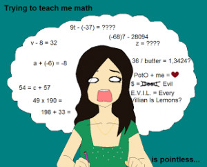 ... in math. Its pretty muchme repeating 4th grade math and it sucks