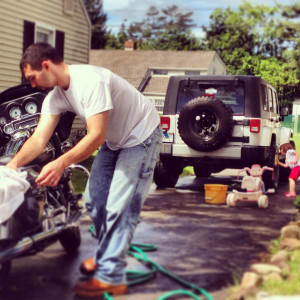 ... loves helping her Daddy wash his vehicles! (Photo Credit: C. Corrigan