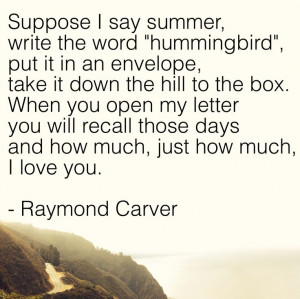 Hummingbird by Raymond Carver