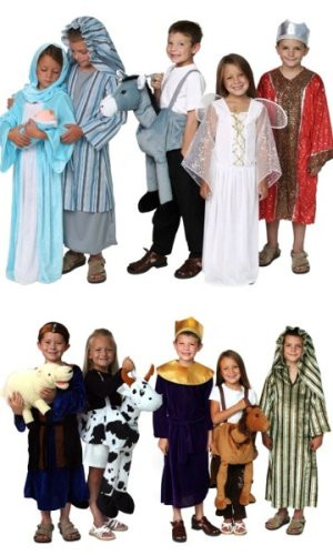 Holiday Christmas Nativity Scene Pageant Costumes Dressup Complete Set ...