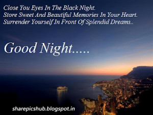 Close Your Eyes Sweet Good Night Quote Wallpaper