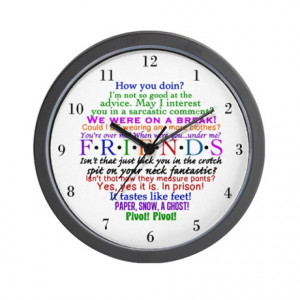 Chandler Gifts > Chandler Living Room > Friends TV Quotes Wall Clock