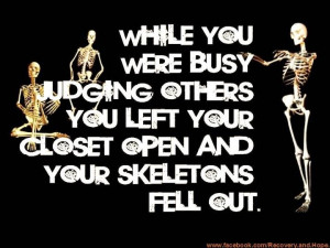 Judging others.