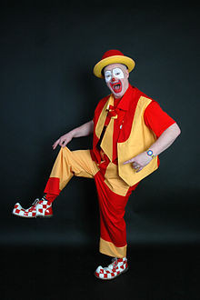 typical circus clown .