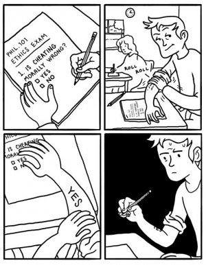 Categories » Comic Strips » Is cheating morally wrong
