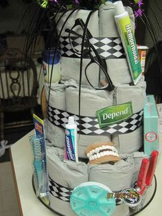 ... adult diaper cake. | 19 Ways To Troll Someone Turning 40 best gag gift