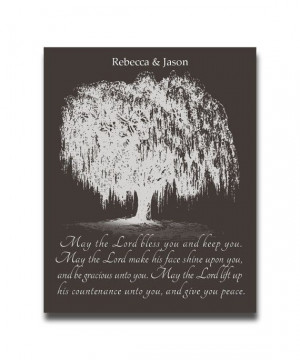 Personalized Wedding Gift Marriage Blessing Quote Tree Gift Art Print ...