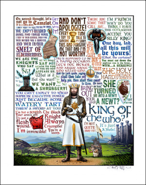 King of the Who -Monty Python & The Holy Grail tribute- signed print