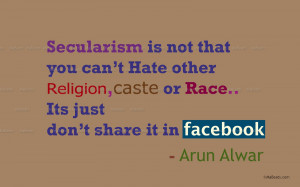 Secularism in Facebook - A Facebook Quote