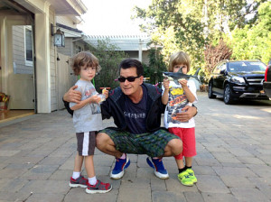 Charlie Sheen Shares Adorable Photo With Twins Bob and Max