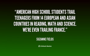 American high school students trail teenagers from 14 European and ...