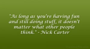 nick carter quote