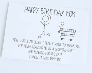 Mother Birthday, Mom Birthday, Funny Birthday Card, Silly Funny Joke ...