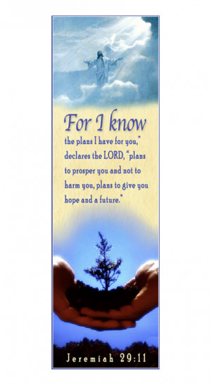 Free Christian bookmark for Jeremiah 29:11