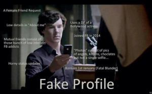 ... know if you encounter a fake Facebook profile now. Thanks to Sherlock