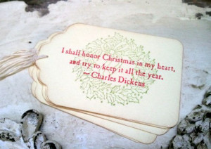 Christmas Tags Christmas Quotes Charles Dickens by 33PaperLane, $4.85