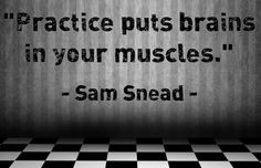 Practice puts brains in your muscles.