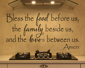 ... Decal - Bless Our Family Decal - Kitchen Quotes - Vinyl Quote - Decals
