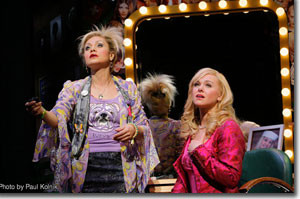 Orfeh as Paulette, the hairdresser, and Laura Bell Bunday as Elle