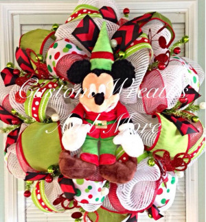 Mickey Mouse christmas wreath on Etsy, $115.00