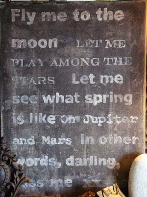 Fly me to the moon, Let me play among the stars, Let me see what ...