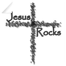 Jesus Rocks Christian Youth Wall Decal