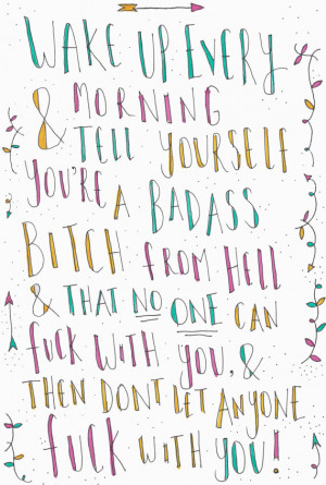 Kate Nash quote A4 print - Badass Bitch