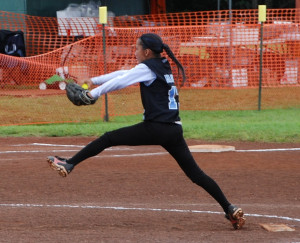 Youth Softball Pitcher Pitching
