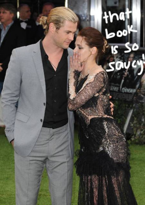 chris hemsworth kristen stewart snow white and the huntsman red ...