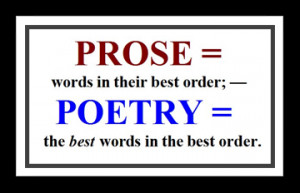 Prose = words in their best order; — poetry = the best words in the ...