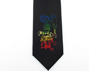 Pride tie gay lgbt lesbian design necktie mens tie gifts womens skinny ...