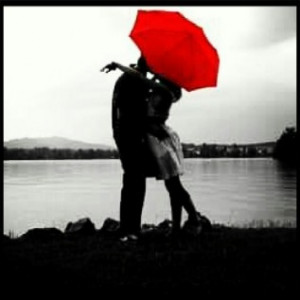 Red Umbrella Love Couple Vintage Black White Girl Boy Pictures Photos