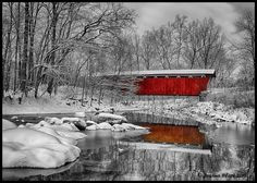 ... covered bridge in Summit County.. Cuyahoga Valley National Park Ohio