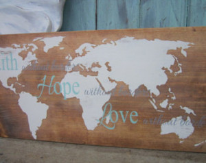 ... Verse, quote sign, white, lettering on natural wood, 11.25 x 24