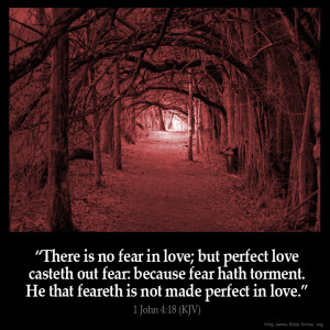 is no fear in love but perfect love casteth out fear because fear ...