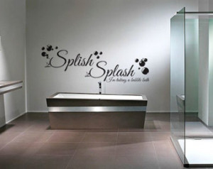 Splish Splash Bathroom Quote, Vinyl Wall Art Decal ...