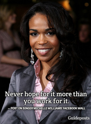 Motivation quote Michelle Williams singer hope work