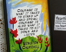 COURAGE is what it takes Winston CH URCHILL Inspirational Quote MAGNET ...