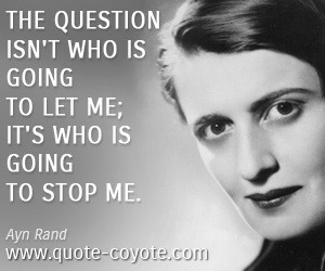 Motivational quotes - The question isn't who is going to let me; it's ...