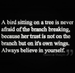 She flies with her own wings