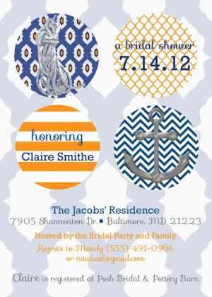 Morocco with a Nautical Twist... Invitation Suite