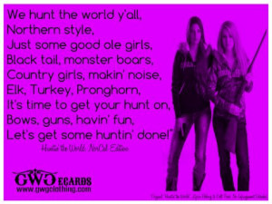 We hunt the world y'all Northern style girls with guns, ecard, funny ...