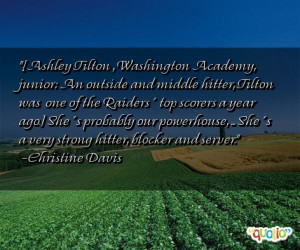 Ashley Tilton , Washington Academy, junior: An