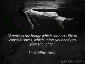 ... , which unites your body to your thoughts ~ Thich Nhat Hanh