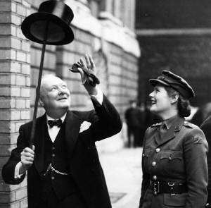Winston Churchill and his daughter Mary (Churchill) Soames sometime ...