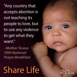 Mother Teresa abortion
