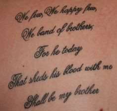 Band of Brothers tattoo 