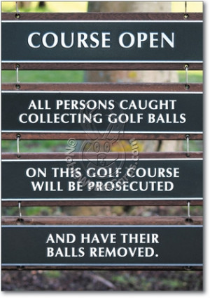 Golf Balls Removed Adult Humorous Birthday Paper Card Nobleworks